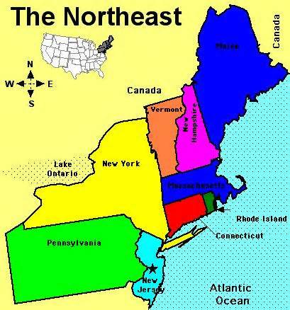 Image result for clipart of northeast region